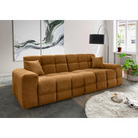 VIERSITZER-SOFA in Bouclé Goldfarben  - Goldfarben/Schwarz, MODERN, Kunststoff/Textil (300/87/120cm) - Livetastic