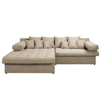 ECKSOFA Naomi Cappuccino Mikrofaser Rückenkissen  - Schwarz/Cappuccino, Design, Kunststoff/Textil (243/284cm) - P & B