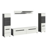 OBÝVACIA STENA biela - čierna/biela, Design, kompozitné drevo/plast (272/141/33cm) - Livetastic