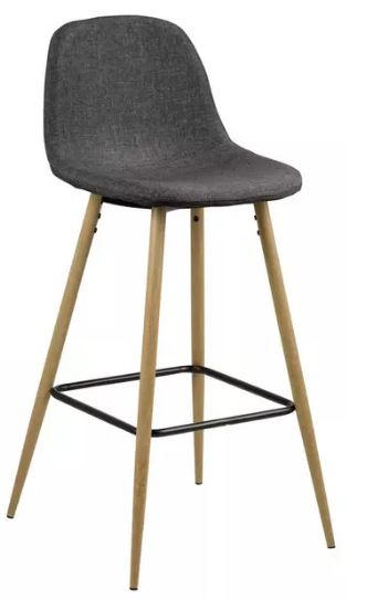 BARHOCKER Eichefarben, Anthrazit Stahl  - Eichefarben/Anthrazit, Basics, Textil/Metall (46,6/101/51cm) - MID.YOU