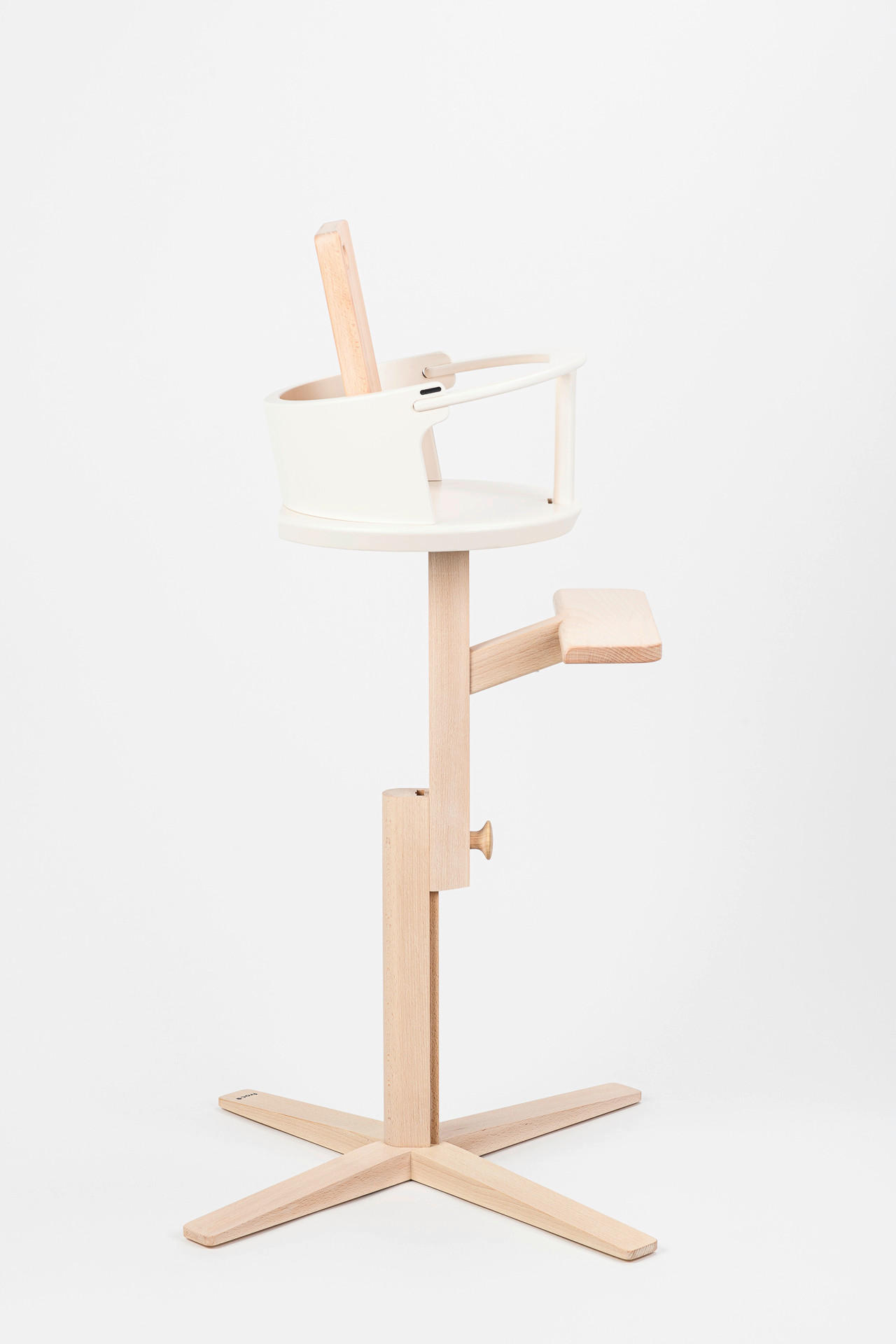 STOLČEK ZA HRANJENJE  FROC PEAK FS-1  52/76/50 cm         bela  - bela, Basics, leseni material (52/76/50cm)