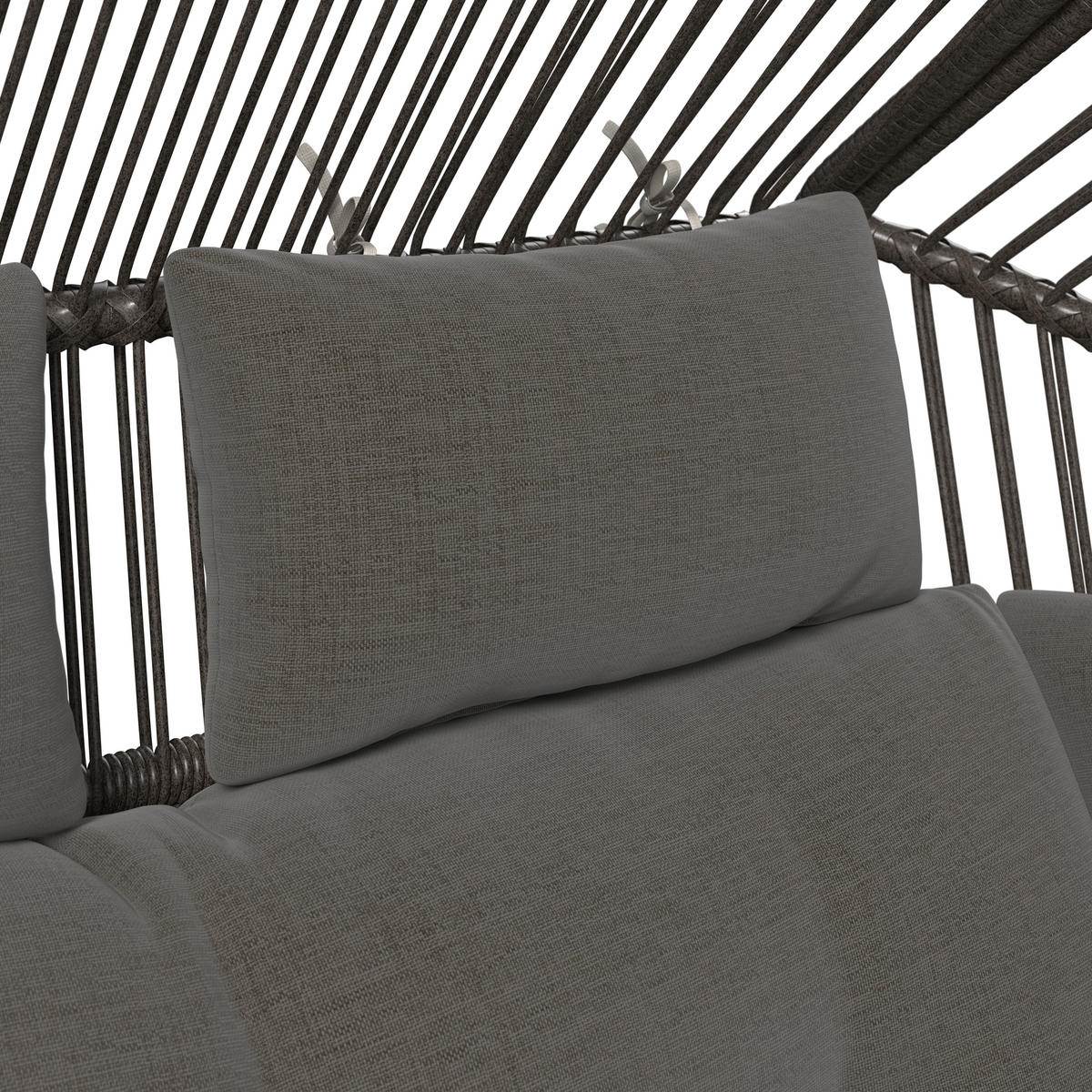 GARTENMUSCHEL 146/136/83 cm Eisen  - Dunkelgrau/Grau, MODERN, Kunststoff/Textil (146/136/83cm) - Ambia Garden