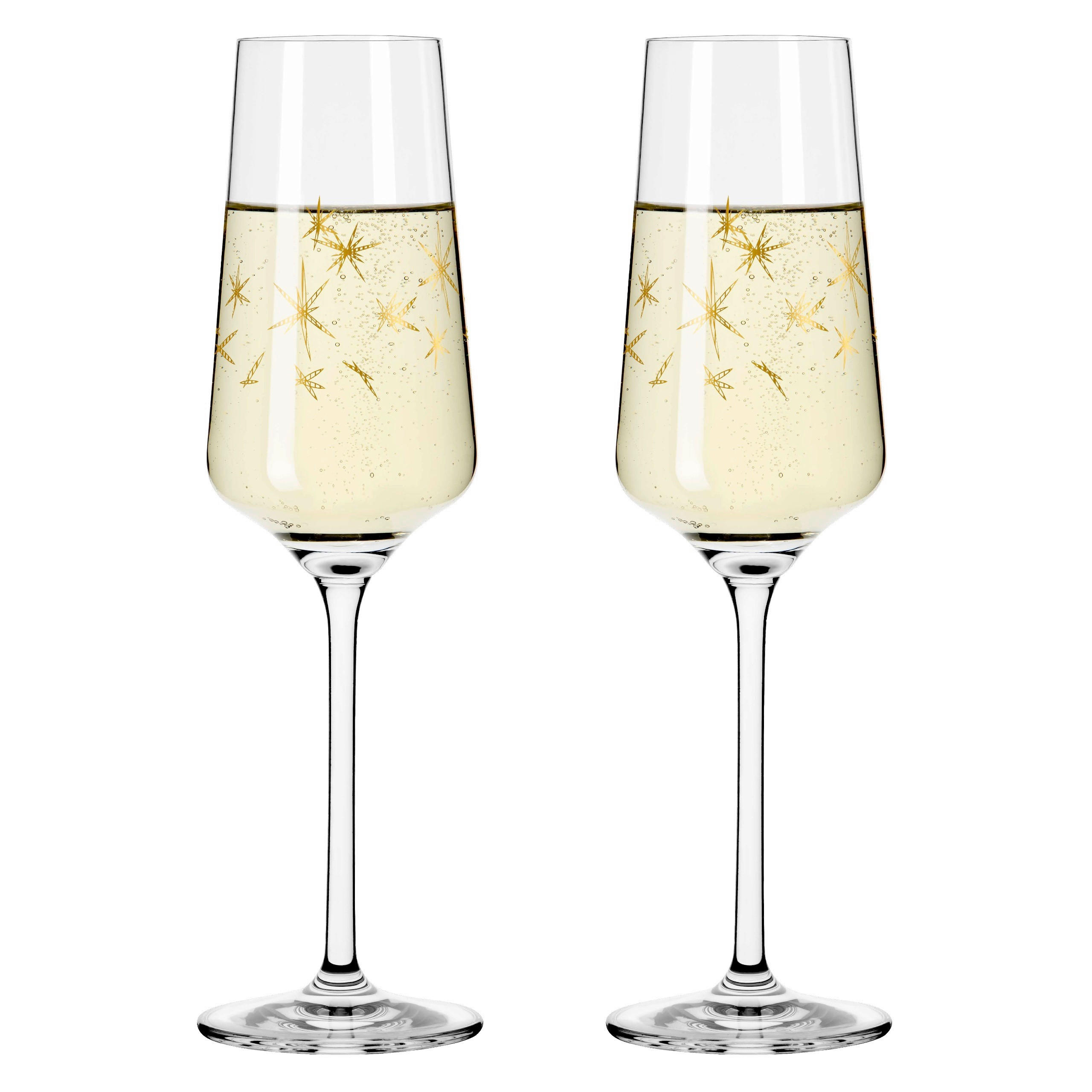 CHAMPAGNERGLAS Celebration Deluxe 230 ml 2-teilig  - Goldfarben, Glas (14,9/26,6/7,2cm) - Ritzenhoff
