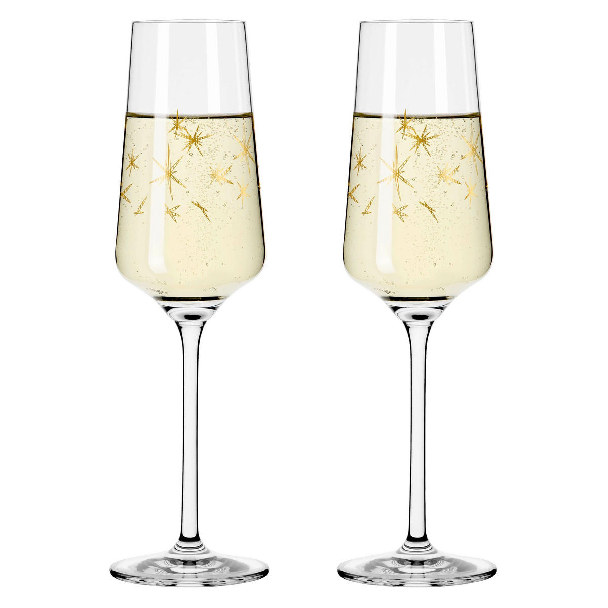 CHAMPAGNERGLAS Celebration Deluxe 230 ml 2-teilig  - Goldfarben, Glas (14,9/26,6/7,2cm) - Ritzenhoff