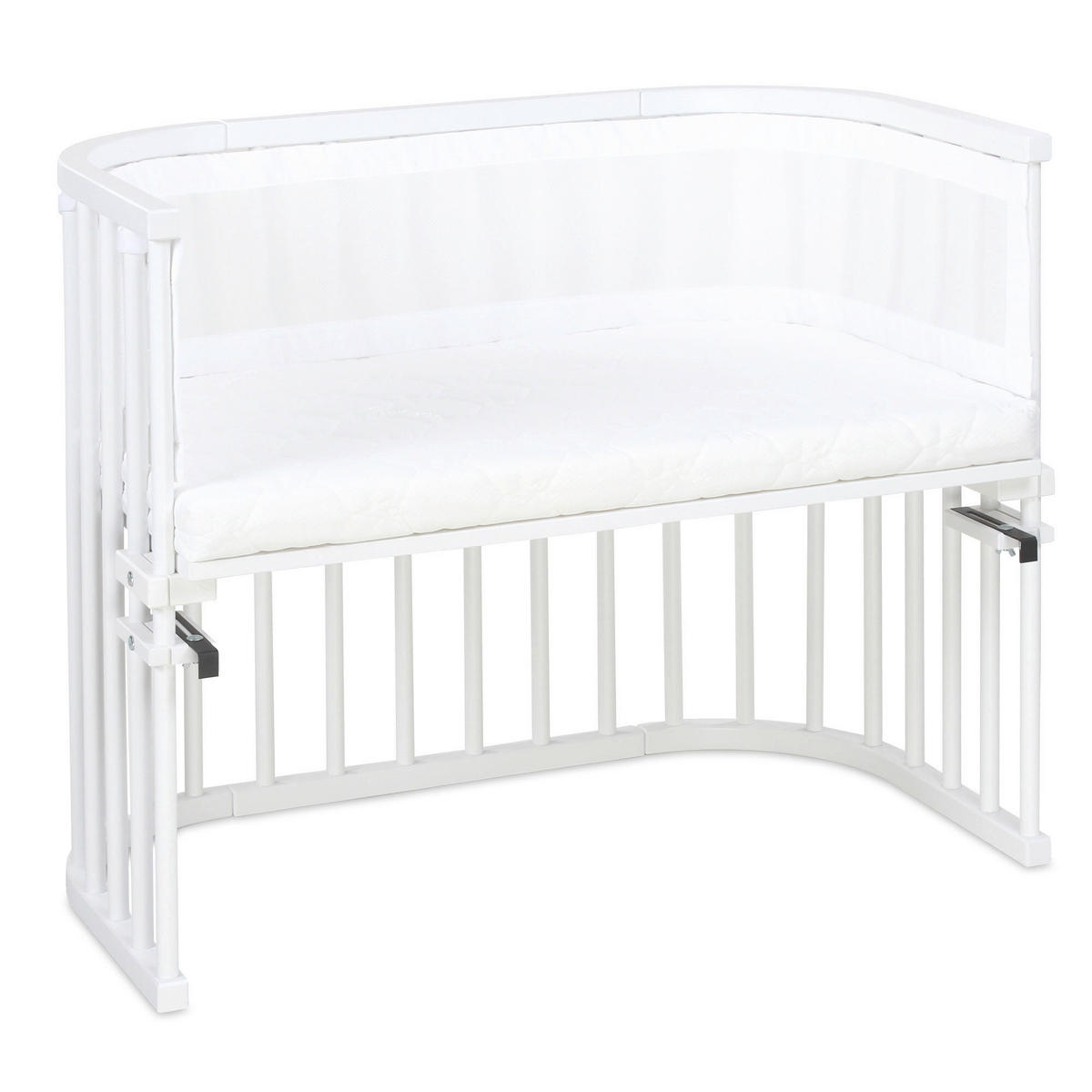 NESTCHEN babybay Nestchen 3D Mesh  - Weiß, Basics, Naturmaterialien (149/24/2cm) - Tobi