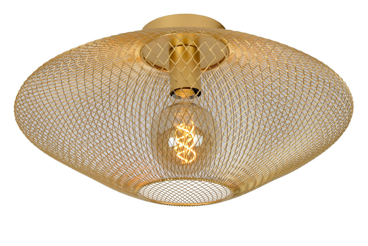 DECKENLEUCHTE MESH 45/24 cm   - Messingfarben, KONVENTIONELL, Metall (45/24cm) - Lucide