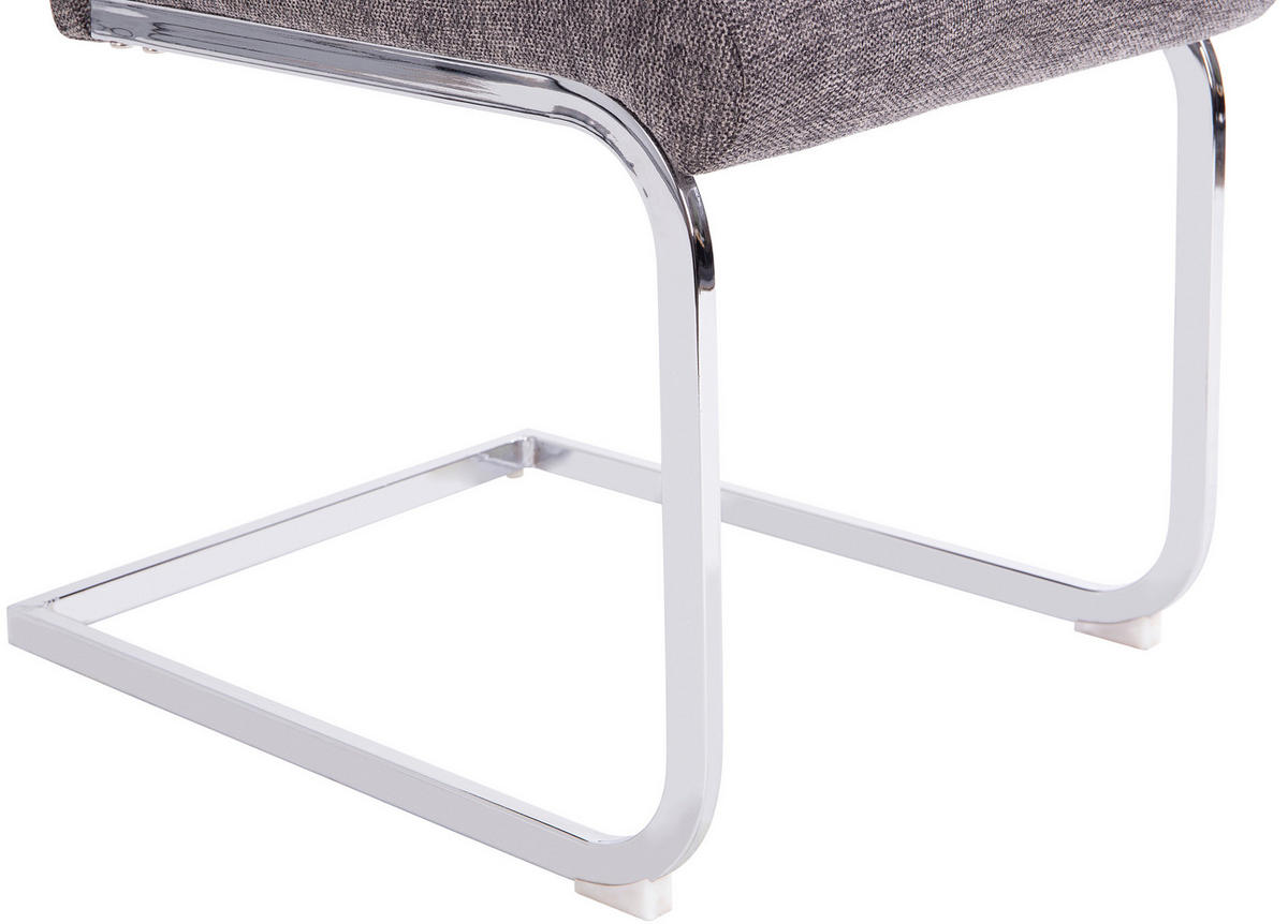 SCHWINGSTUHL  in Eisen Webstoff  - Chromfarben/Grau, Design, Textil/Metall (49/98/62cm) - Carryhome