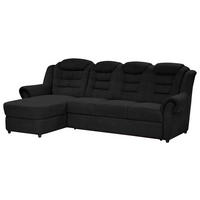 ECKSOFA Chenille Schwarz  - Schwarz, Konventionell, Kunststoff/Textil (165/262cm) - Livetastic