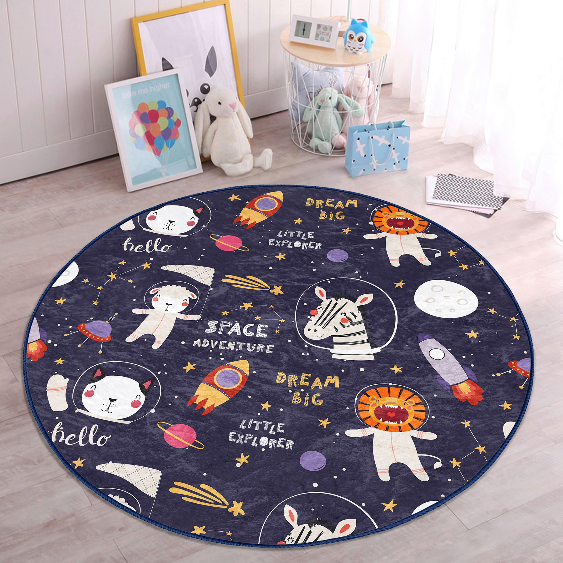 KINDERTEPPICH  Wohnzimmer 150/150 cm Multicolor rund  - Multicolor, Basics, Textil (150/150cm)