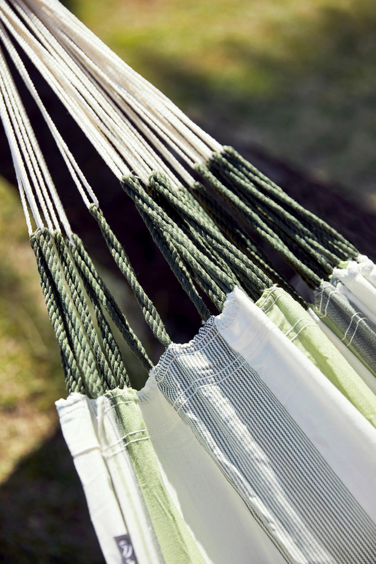 HÄNGEMATTE double outdoor  - Weiß/Hellgrün, KONVENTIONELL, Textil (160/350cm) - La Siesta