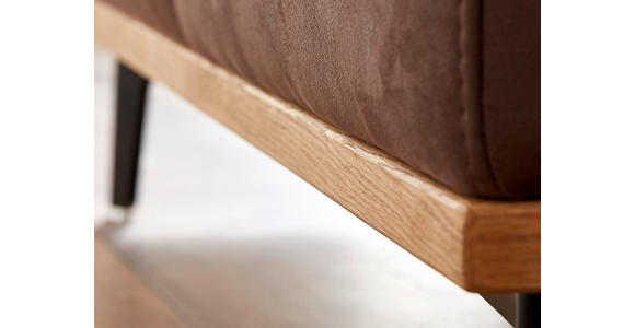 ECKSOFA in Webstoff Creme 282/226 cm - Creme/Schwarz, Natur, Holz/Textil (282/226cm) - Novel