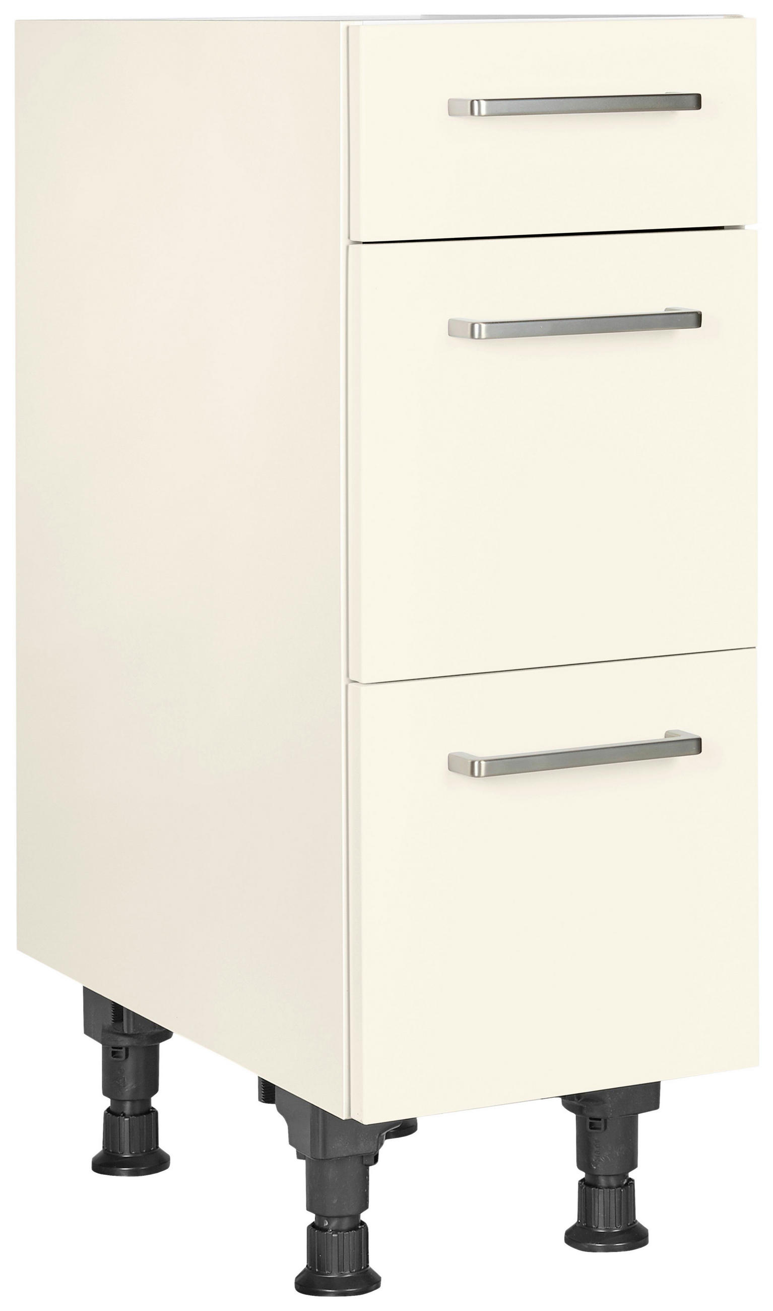 SCHUBKASTENUNTERSCHRANK 30/87/56 cm in Magnolie - Edelstahlfarben/Magnolie, MODERN, Holzwerkstoff/Metall (30/87/56cm) - Nobilia