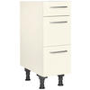 SCHUBKASTENUNTERSCHRANK 30/87/56 cm  in Magnolie  - Edelstahlfarben/Magnolie, MODERN, Holzwerkstoff/Metall (30/87/56cm) - Nobilia