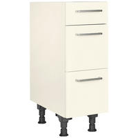 SCHUBKASTENUNTERSCHRANK 30/87/56 cm  in Magnolie  - Edelstahlfarben/Magnolie, MODERN, Holzwerkstoff/Metall (30/87/56cm) - Nobilia