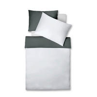 POSTEĽNÁ BIELIZEŇ, makosatén, sivá, svetlosivá, 140/200 cm  - sivá/svetlosivá, Basics, textil (140/200cm) - Fleuresse