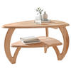 COUCHTISCH Kernbuche massiv 90/60/50 cm Freiform Buchefarben  - Buchefarben, KONVENTIONELL, Holz (90/60/50cm) - Linea Natura