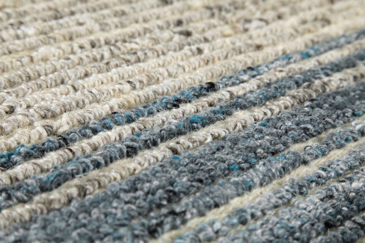 FLACHWEBETEPPICH 110/170 cm Hamptons Twentyfour Creme, Dunkelgrau, Graublau  - Graublau/Dunkelgrau, Design, Textil (110/170cm) - WECON HOME