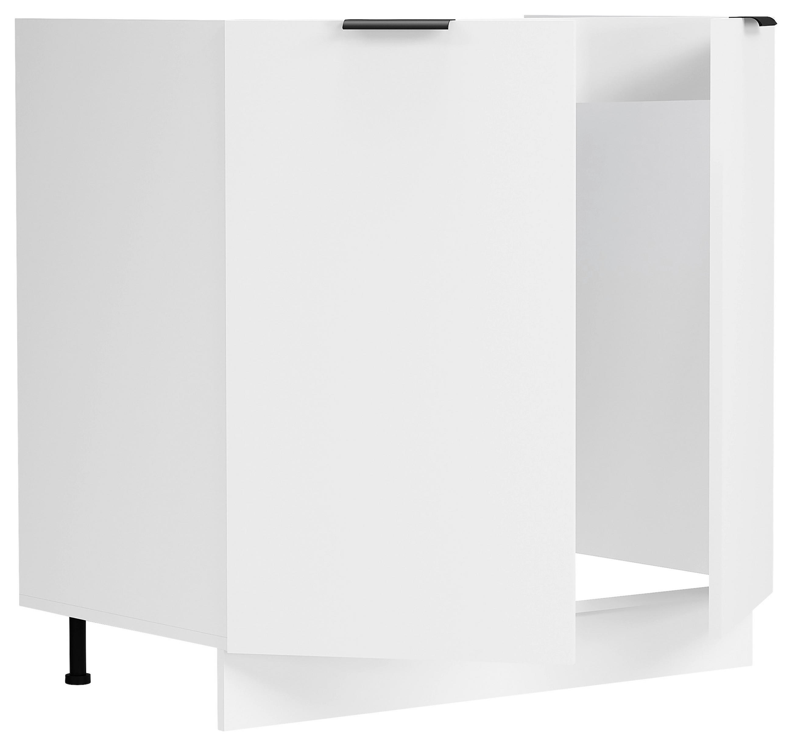 SPÜLENUNTERSCHRANK 80/82/46 cm in Weiss - Weiss/Schwarz, Trend, Holzwerkstoff/Kunststoff (80/82/46cm) - MID.YOU