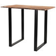 BARTISCH Akazie Hartholz rechteckig Schwarz, Akaziefarben  - Schwarz/Akaziefarben, Design, Holz/Metall (120/80/105cm) - Linea Natura