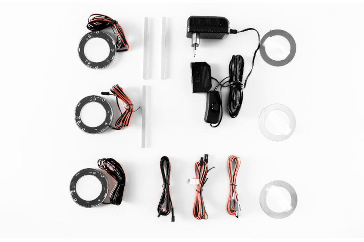 EINLEGEBODENBELEUCHTUNG  6/1/6 cm  - Schwarz/Weiß, Design, Kunststoff/Metall (6/1/6cm) - Livetastic