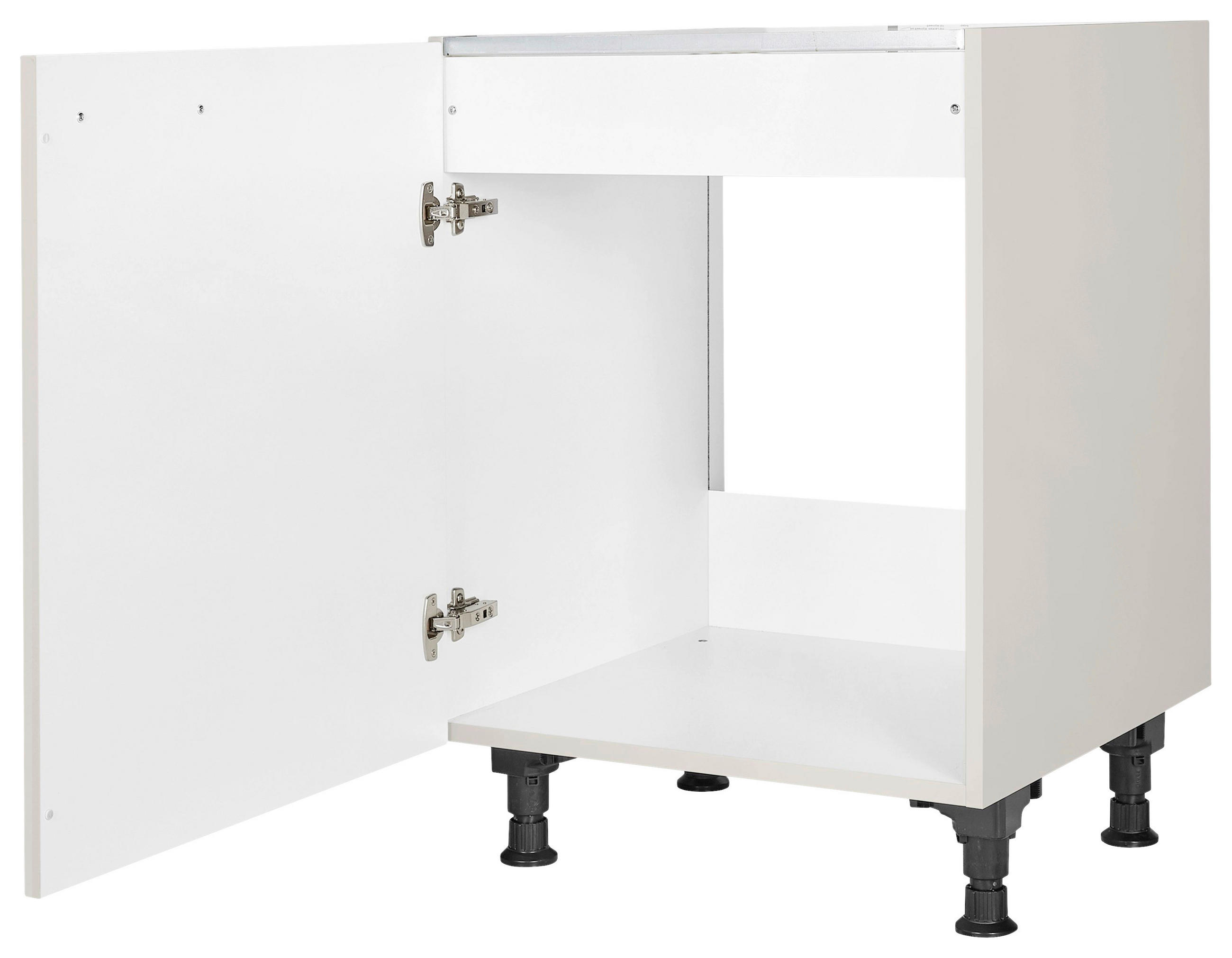 SPÜLENUNTERSCHRANK 60/87/56 cm  in Hellgrau  - Edelstahlfarben/Hellgrau, MODERN, Holzwerkstoff/Metall (60/87/56cm) - Nobilia