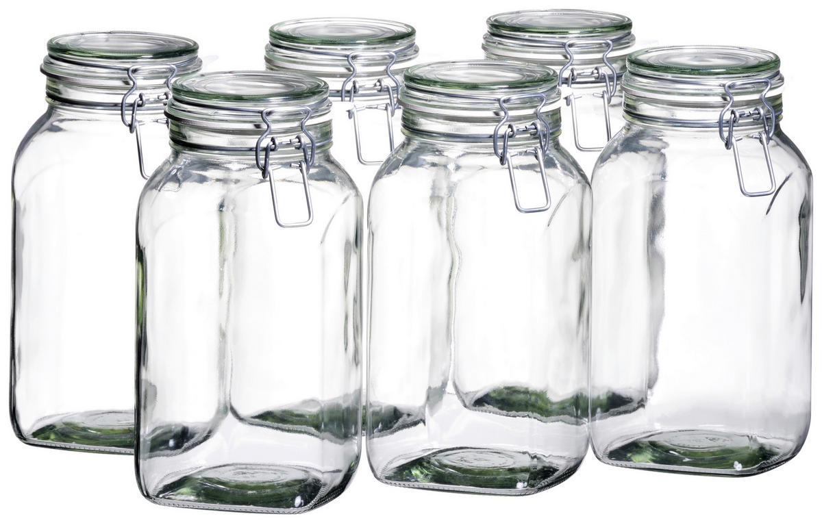 EINMACHGLAS-SET GOTHIKA  - Transparent, Basics, Glas (2500ml) - Mäser