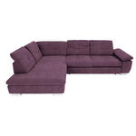WOHNLANDSCHAFT in Chenille Violett  - Chromfarben/Violett, Design, Textil (242/313cm) - Xora
