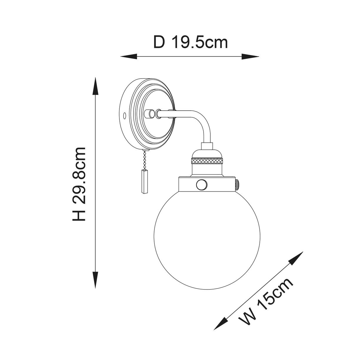 BADEZIMMER-WANDLEUCHTE 15/29,8 cm   - Klar/Nickelfarben, KONVENTIONELL, Glas (15/29,8cm) - ENDON