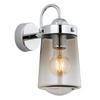 WANDLEUCHTE 26/20/12 cm   - Chromfarben/Graphitfarben, KONVENTIONELL, Glas/Metall (26/20/12cm)