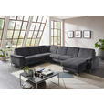 WOHNLANDSCHAFT in Chenille Dunkelgrau  - Dunkelgrau/Alufarben, Design, Textil/Metall (265/333/170cm) - Dieter Knoll
