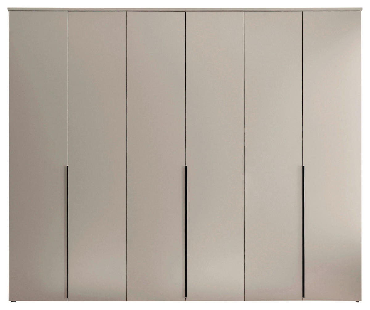 DREHTÜRENSCHRANK 270/225/52 cm,  in Kaschmir, 6-türig  - Kaschmir/Schwarz, MODERN, Holzwerkstoff/Kunststoff (270/225/52cm) - MID.YOU