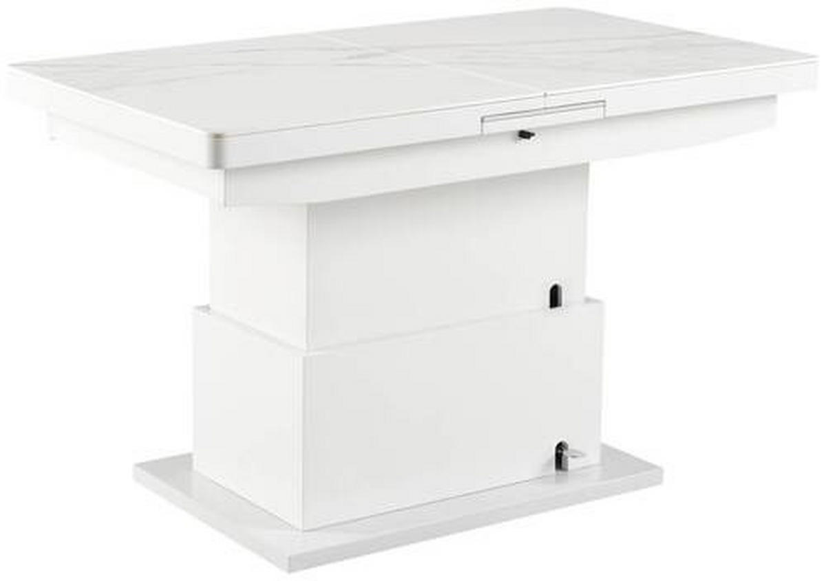SOFFBORD i metall, keramik 125-150/70/49,5-79 cm  - vit, Design, metall/keramik (125-150/70/49,5-79cm) - Livetastic