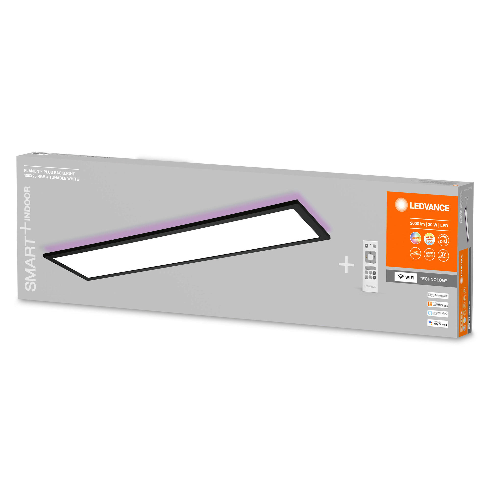LED-PANEEL Smart+ WiFi Planon Plus Backlight   - Schwarz, Design, Metall (10/2,5cm) - Ledvance