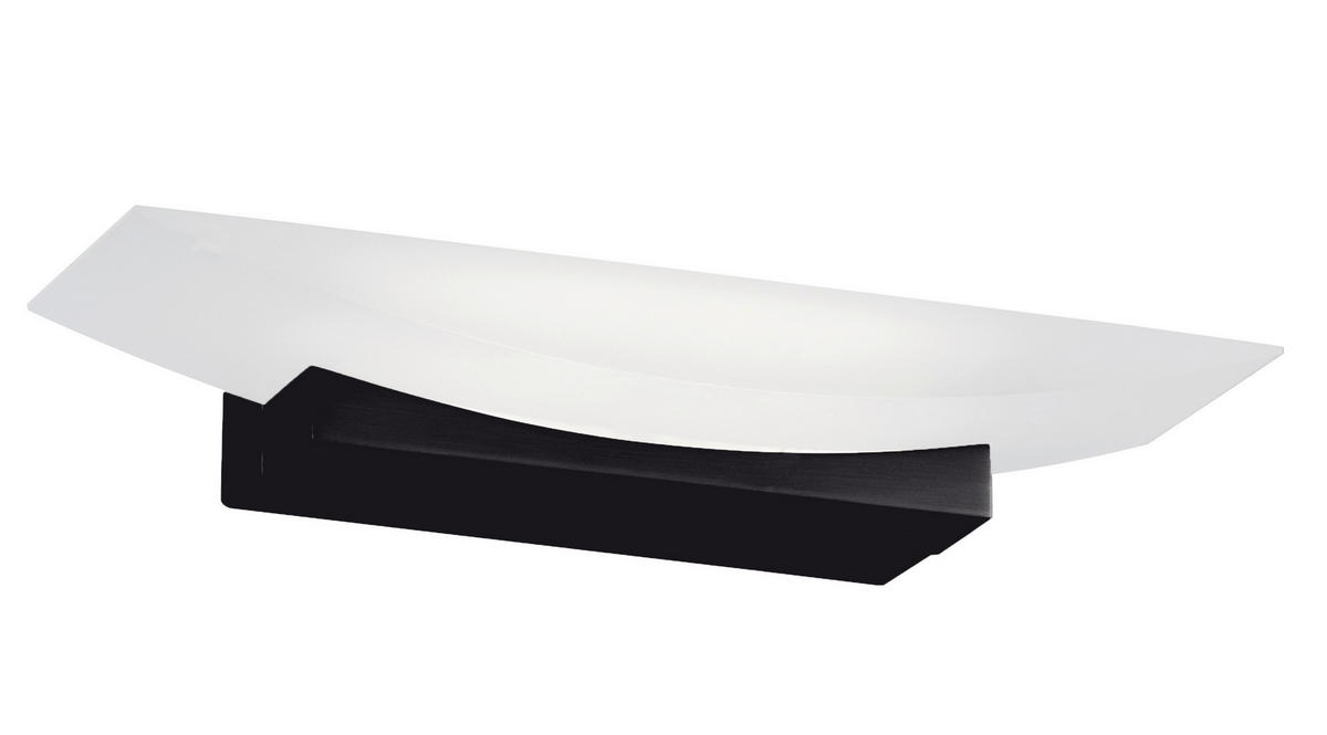 LED-WANDLEUCHTE Bowl TW 6/30/11 cm   - Schwarz/Weiß, Design, Glas/Metall (6/30/11cm) - Fischer & Honsel