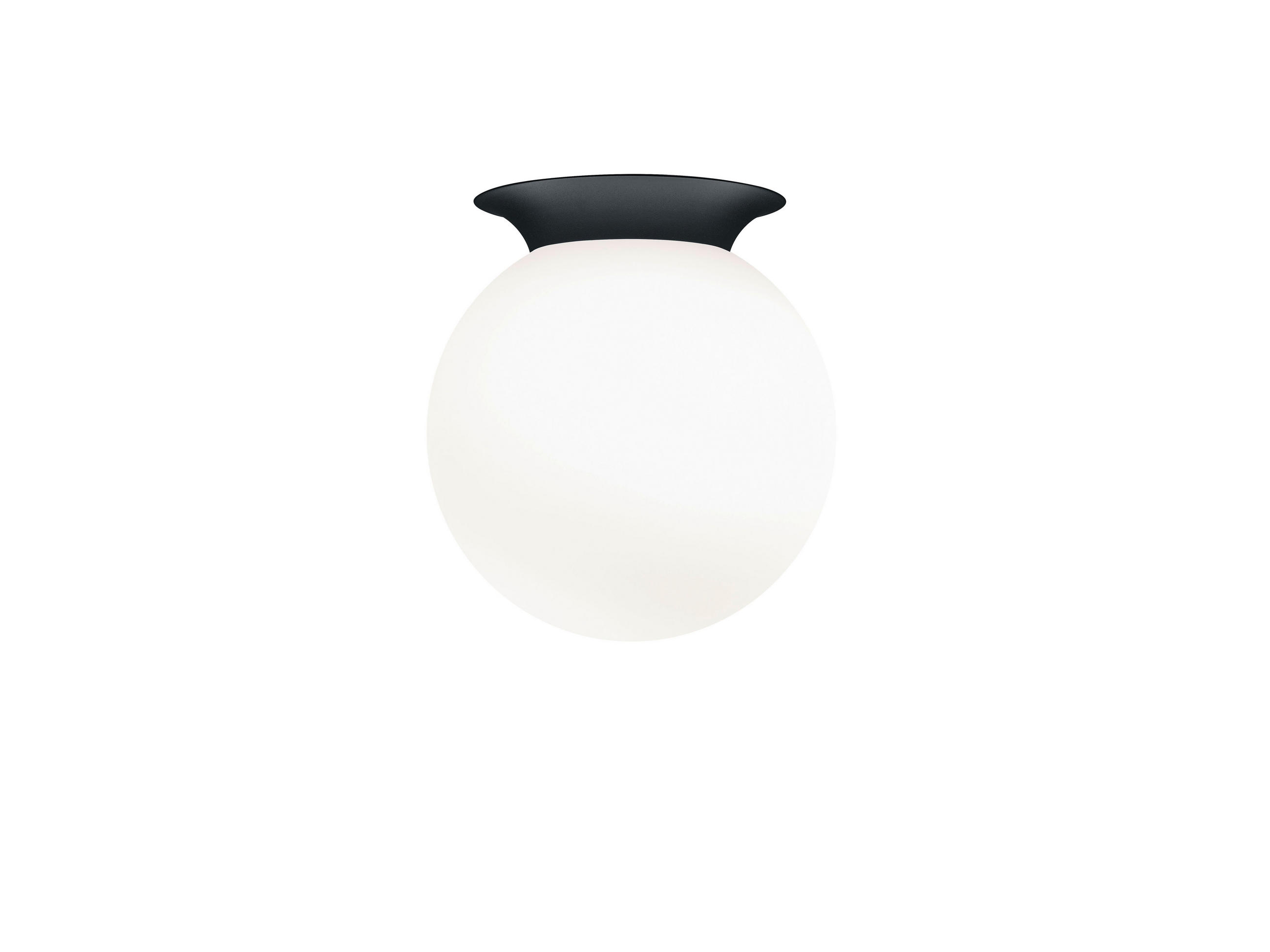 DECKENLEUCHTE 25 cm  - Schwarz, KONVENTIONELL, Metall (25cm) - Hell