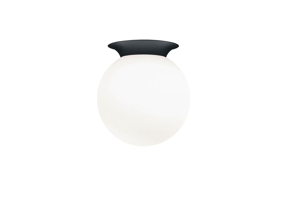 DECKENLEUCHTE 25 cm  - Schwarz, KONVENTIONELL, Metall (25cm) - Hell