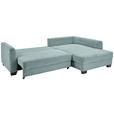 ECKSOFA in Cord Blaugrau  - Blaugrau/Petrol, KONVENTIONELL, Holz/Textil (267/181cm) - Carryhome