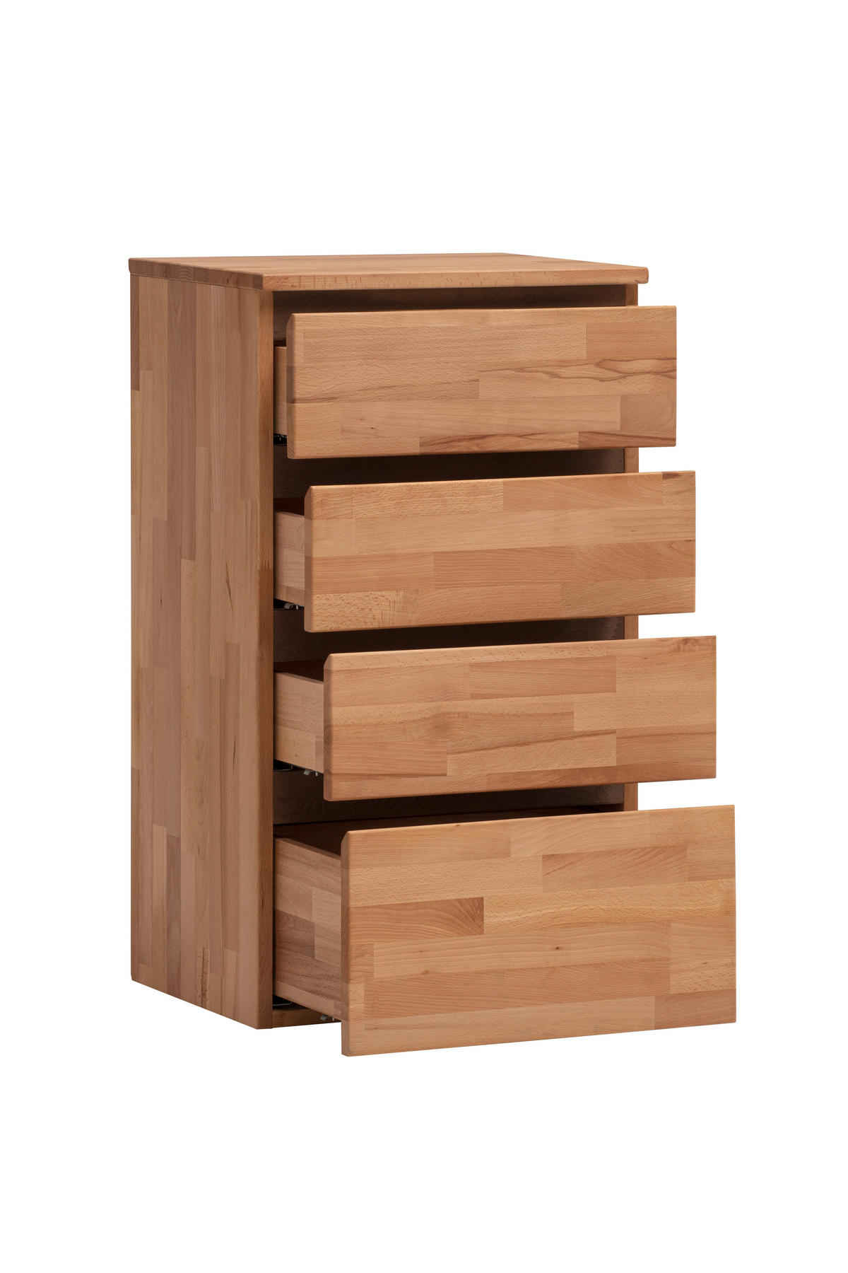 KOMMODE , 50/88/39 cm, 4 Schublade(n)  - Kernbuche, Natur, Holz (50/88/39cm) - Linea Natura