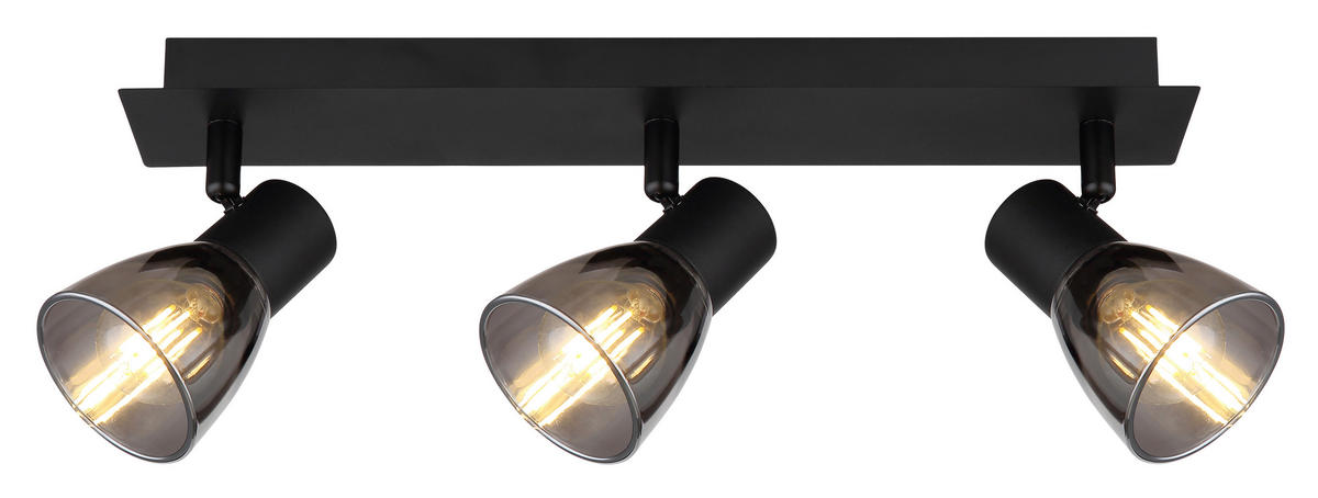 STRAHLER - Schwarz, Design, Glas/Metall (40/7/15,5cm) - Globo
