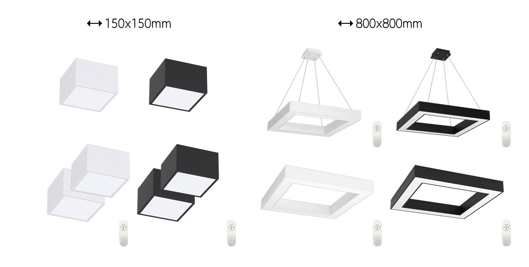 LED-DECKENLEUCHTE 15/15/10 cm   - Weiß, Design, Kunststoff (15/15/10cm) - P & B