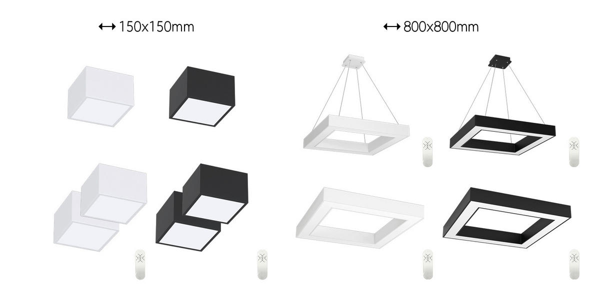 LED-DECKENLEUCHTE 15/15/10 cm   - Weiß, Design, Kunststoff (15/15/10cm) - P & B