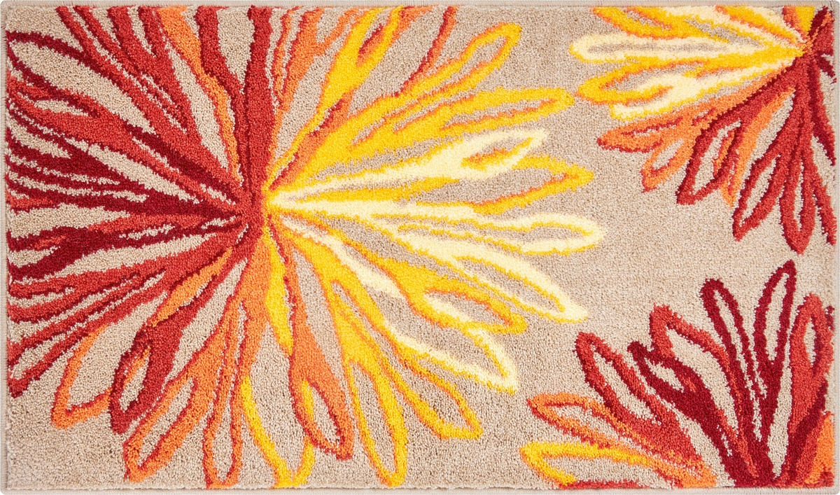 BADTEPPICH Art Orange, Beige 70/120 cm  - Beige/Orange, Basics, Kunststoff/Textil (70/120cm) - Grund