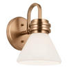 BADEZIMMER-WANDLEUCHTE Masthead   - Champagner/Schwarz, KONVENTIONELL, Glas/Metall (2,40/1,78/2,15cm) - Elstead Lighting
