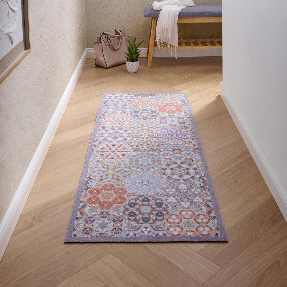 LÄUFER 55/150 cm Elegance  - Multicolor, Trend, Kunststoff/Textil (55/150cm) - Esposa