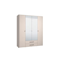 NYÍLÓAJTÓS SZEKRÉNY kasmír  - fekete/kasmír, Basics, műanyag/faalapú anyag (180/211/57cm) - Carryhome