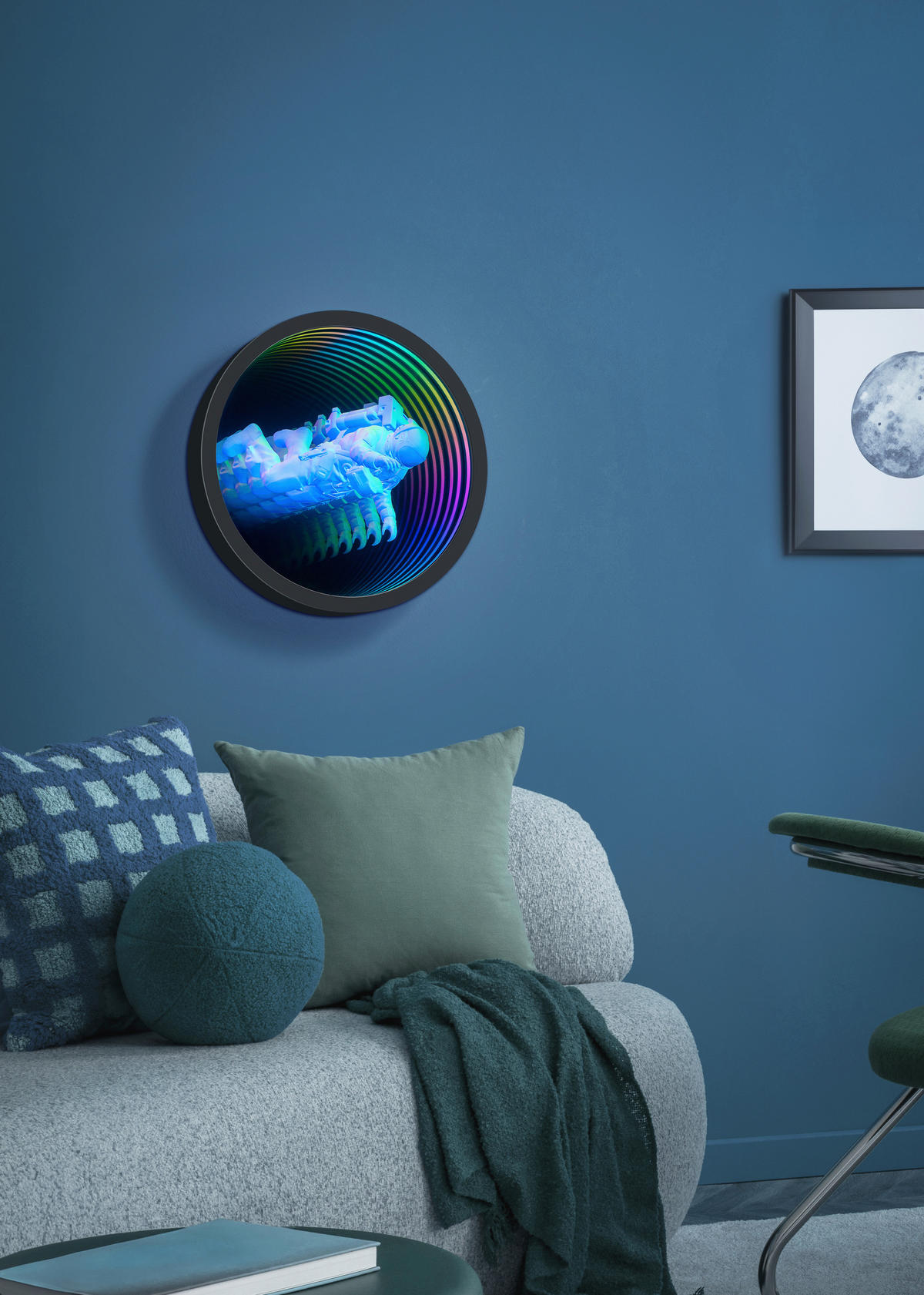 WANDLEUCHTE - Schwarz, Design, Kunststoff (40/10cm)