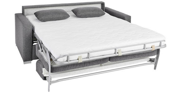 SCHLAFSOFA in Webstoff Grau - Chromfarben/Grau, KONVENTIONELL, Metall (188/86/97cm) - Novel