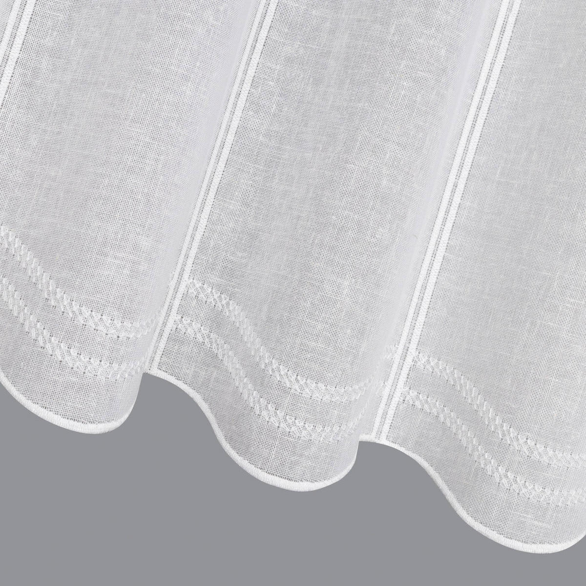 KURZGARDINE   145/45 cm   - Weiß, Basics, Textil (145/45cm)