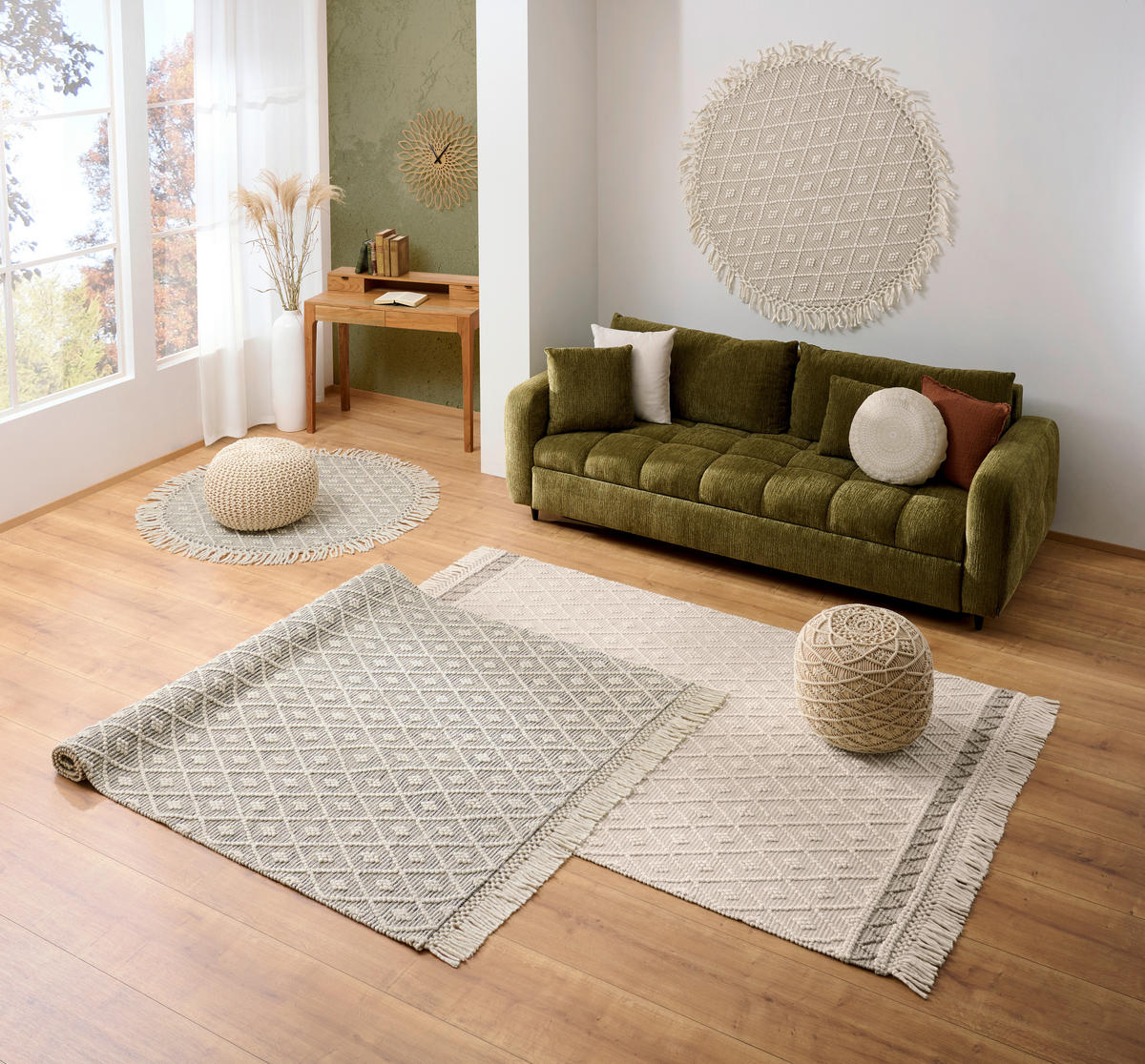 COVOR ȚESUT DE MÂNĂ  Sylt   - argintiu/bej, Natur, textil (160/230cm) - Linea Natura