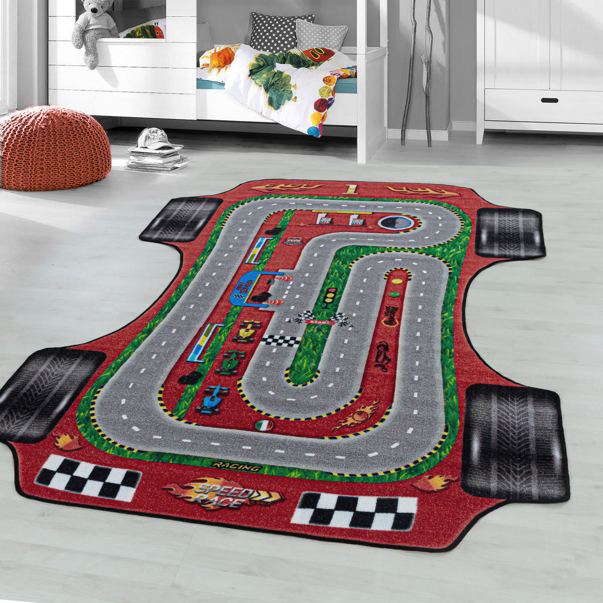 KOBEREC NA HRANÍ, 160/230 cm, červená - červená, Trend, textil/plast (160/230cm) - Ben'n'jen